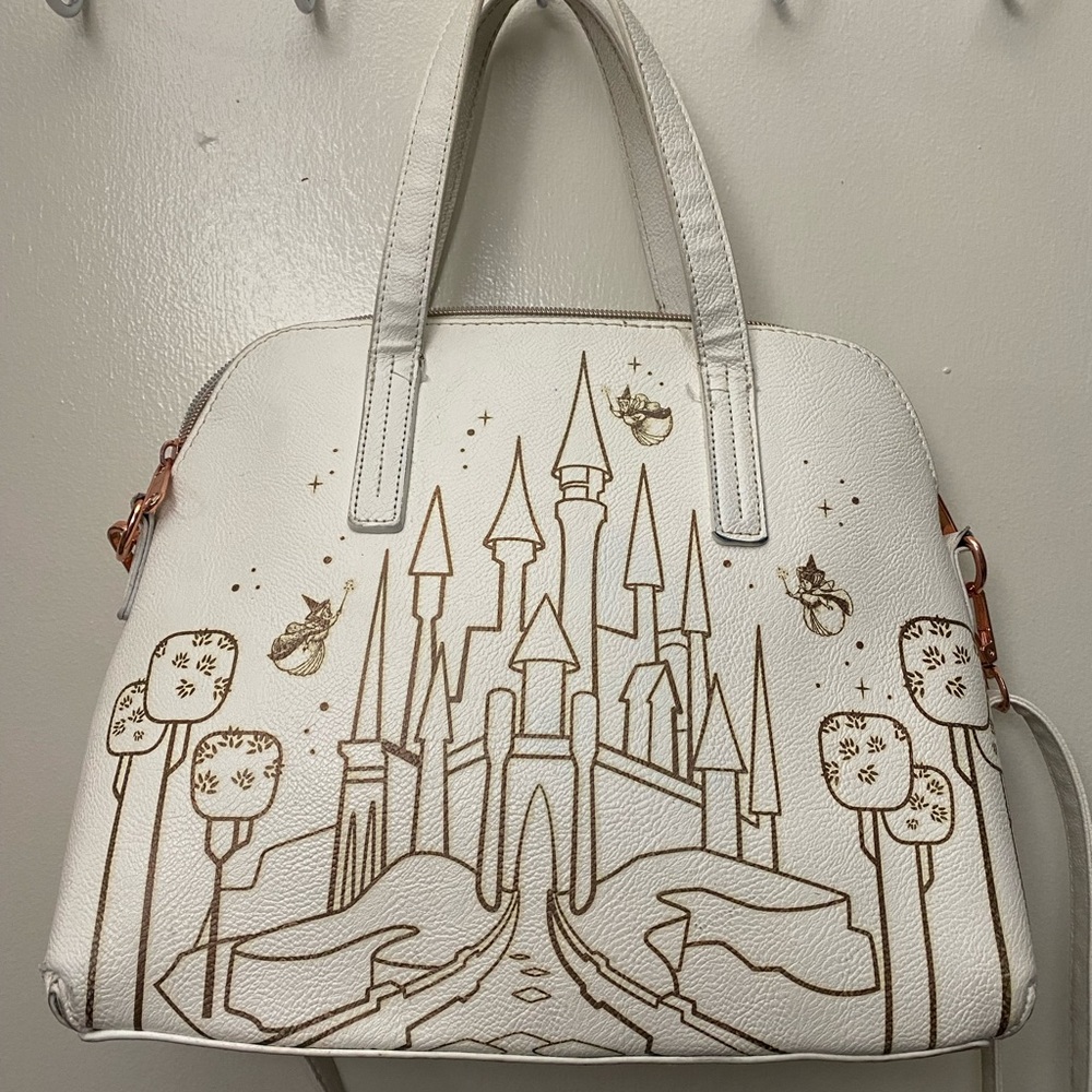 Loungefly Sleeping Beauty Castle Fairies White Castle Design Women's Purse